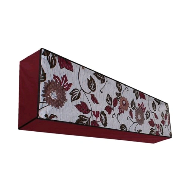 Maroon Color PrintedPVC 2 TON aC Cover For Split - 2 Ton, Maroon, PVC, Pack of1